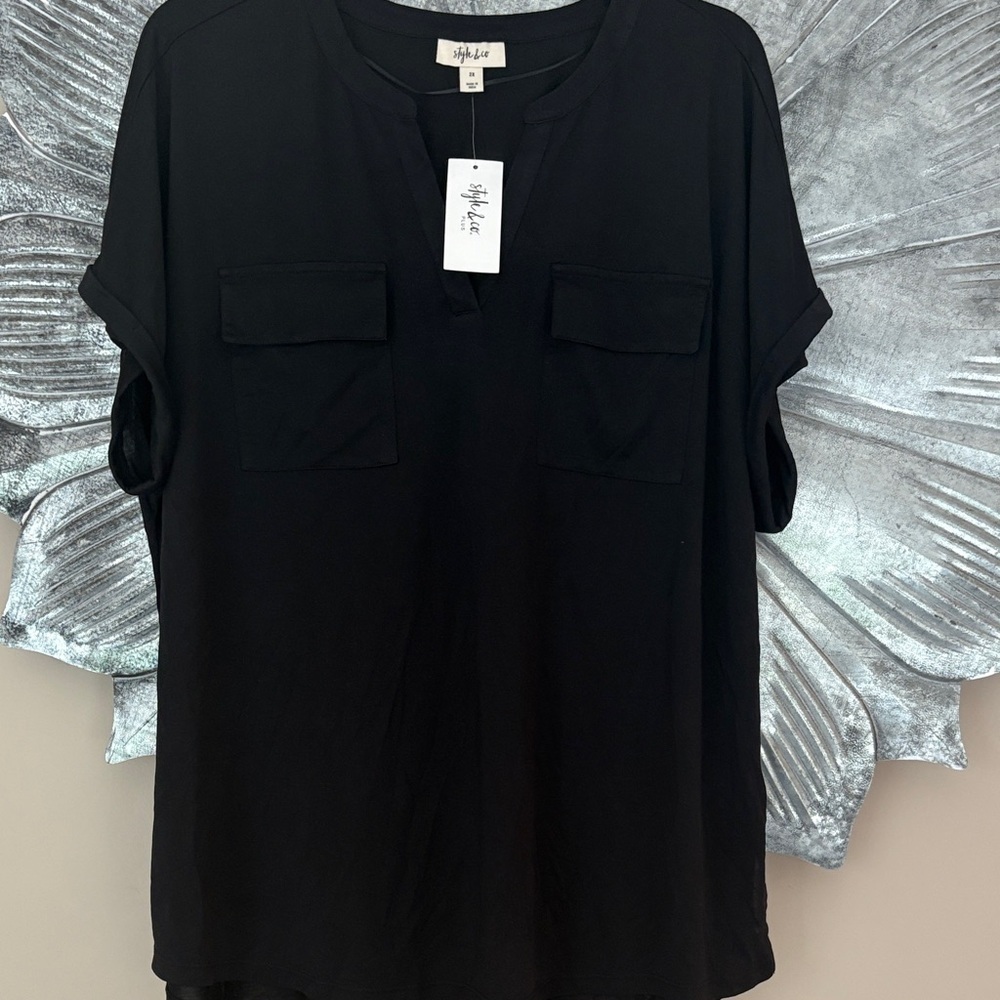 Style & Co. Black Blouse